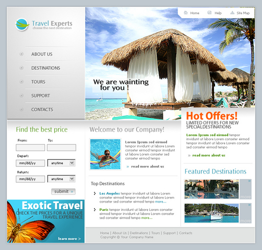 Сайт за туристическа агенция